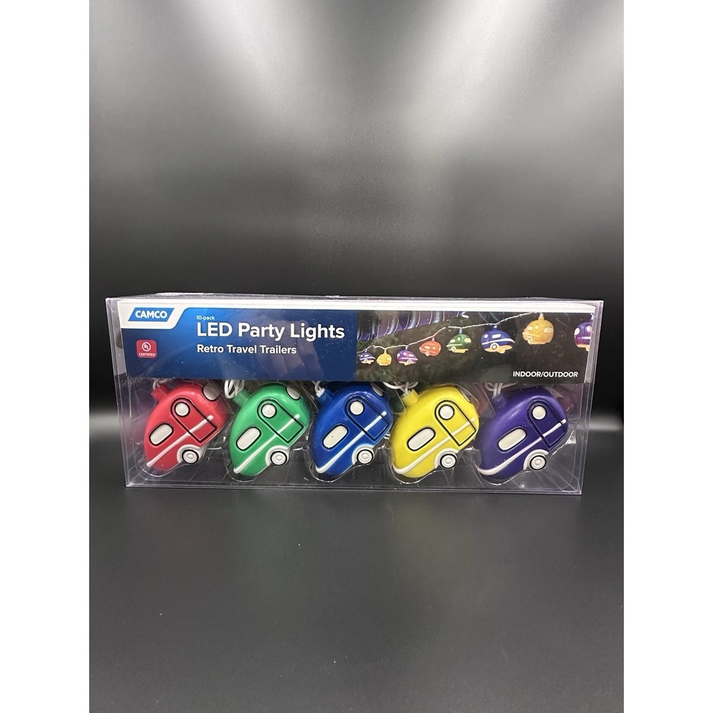 Camco Retro Travel Trailer Party Lights Camper Awning Campsite 10 Pack